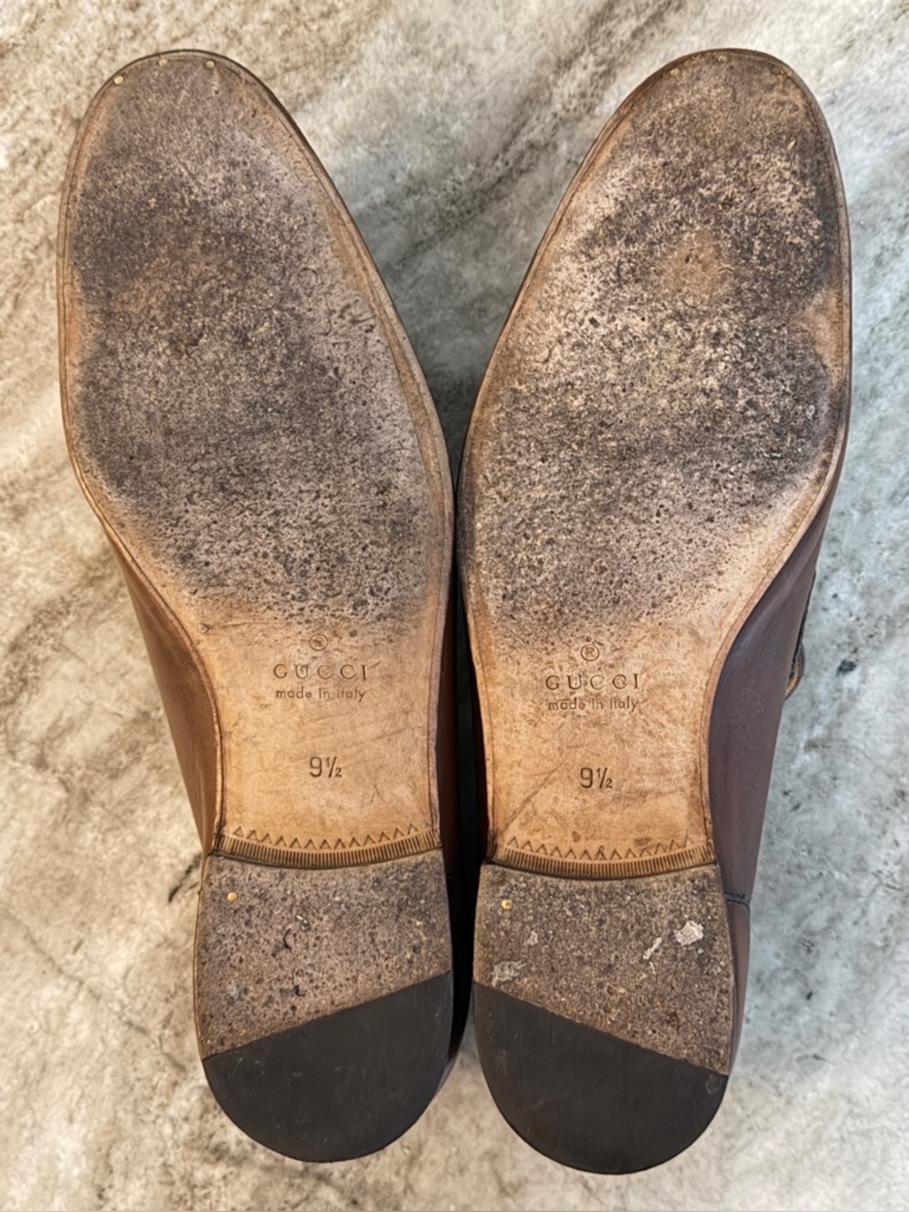 GUCCI JORDAAN Horsebit Leather Loafer Brown Ombre 9.5 / 10 US $1100 1953 - Picture 12 of 13
